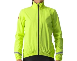 Castelli Women's Emergency 2 Rain Jacket (Brilliant Yellow) (S)