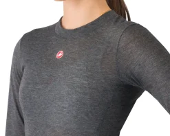 Castelli Women's Medio Long Sleeve Base Layer (Melange Grey) (L)