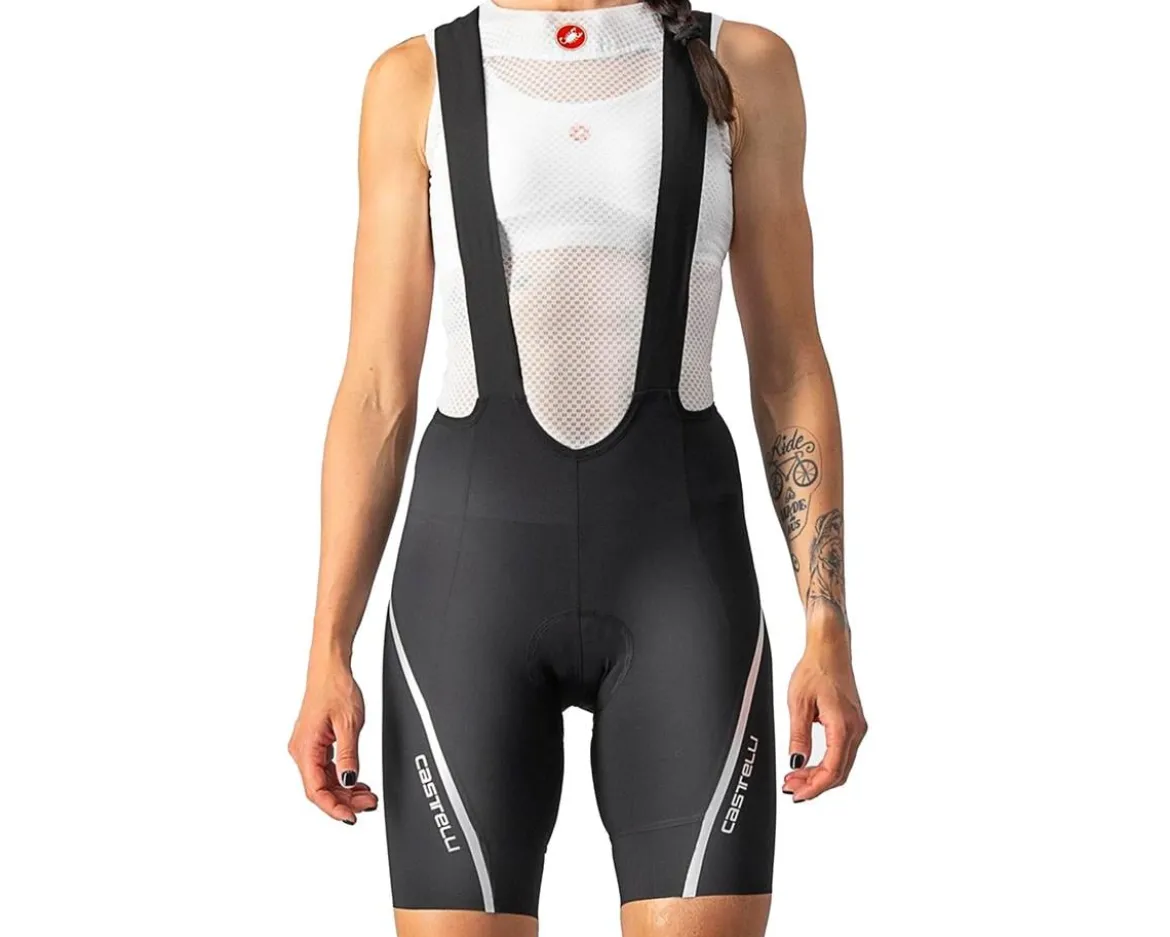 Castelli Women's Velocissima 3 Bib Shorts (Black/Silver) (XS)
