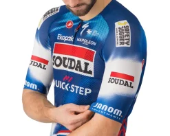 Castelli x Soudal/Quick-Step Climber's A/C Short Sleeve Jersey (Blue/Red) (L)