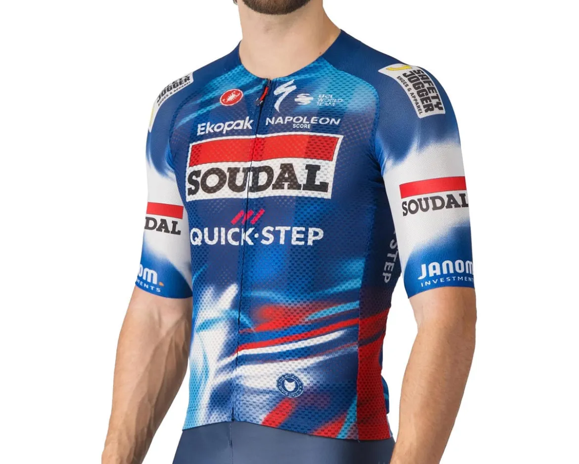 Castelli x Soudal/Quick-Step Climber's A/C Short Sleeve Jersey (Blue/Red) (L)
