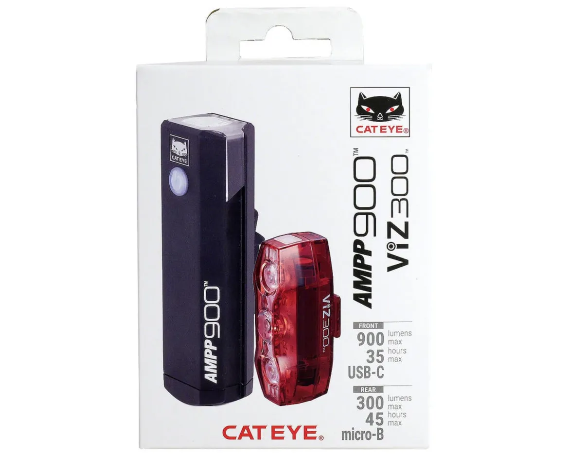 CatEye AMPP900/VIZ300 (USB-C) Headlight & Tail Light Set (USB-C)