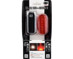 CatEye HL-EL135 + Omni 3 Headlight & Tail Light Set (Black) (150 Lumens)