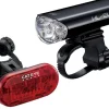 CatEye HL-EL160/Omni 5 Headlight/Taillight Set (Black) (AA/AAA Batteries)