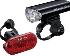 CatEye HL-EL160/Omni 5 Headlight/Taillight Set (Black) (AA/AAA Batteries)