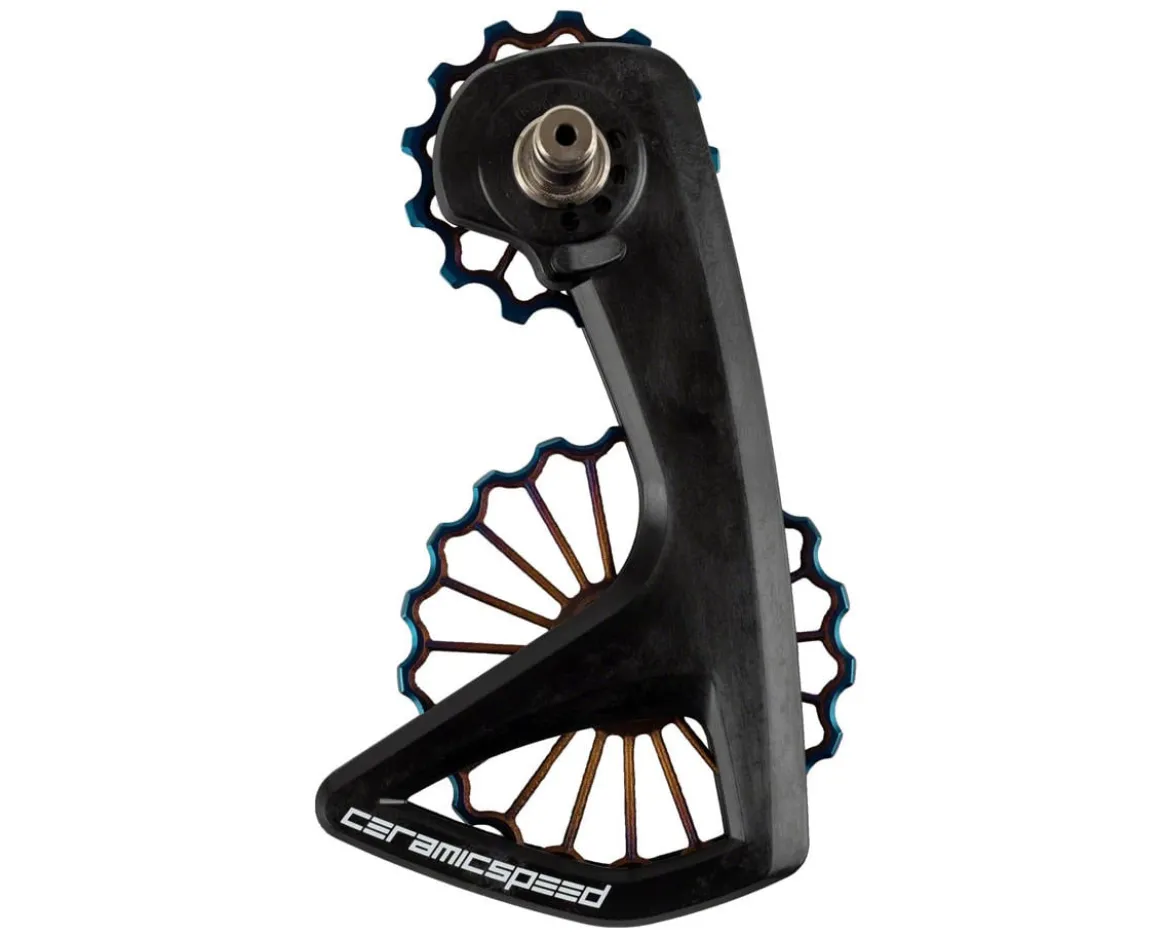 CeramicSpeed 3D Printed Ti OSPW RS System (Black/Oil Slick) (Shimano 9250/8150) (Coated Ceramic Bearings)