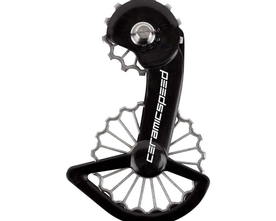CeramicSpeed 3D Printed Ti OSPW System (Black/Silver) (Shimano 9200/8100) (Coated Ceramic Bearings)