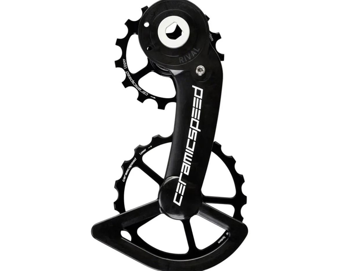 CeramicSpeed Oversized Pulley Wheel System (Black) (SRAM Rival AXS) (Coated Ceramic Bearings)