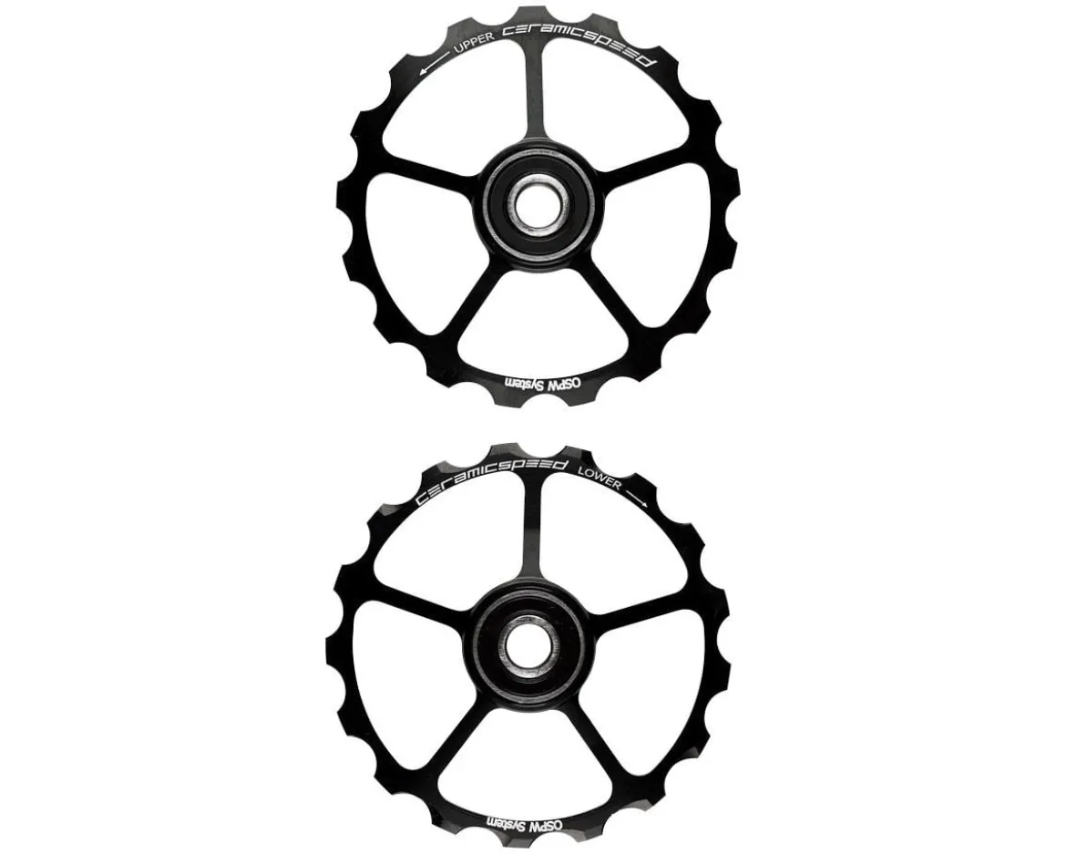 CeramicSpeed Replacement OSPW Oversized Pulley Wheels (Black) (Alloy)