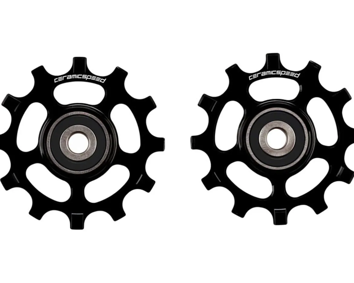 CeramicSpeed 12T Pulley Wheels (Black) (SRAM AXS Road D1) (Coated Ceramic Bearings)