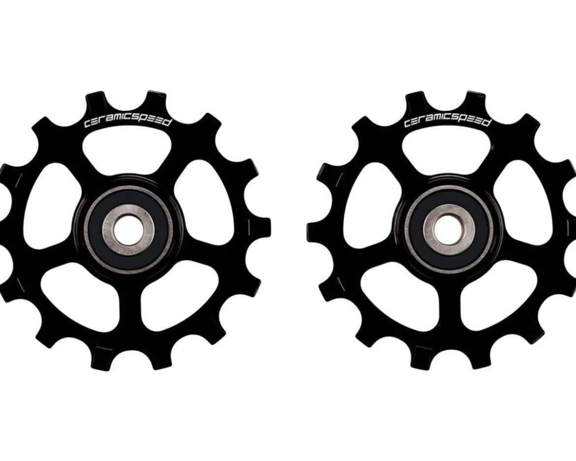 CeramicSpeed 14T Pulley Wheels (Black) (Shimano XT/XTR) (Ceramic Bearings)