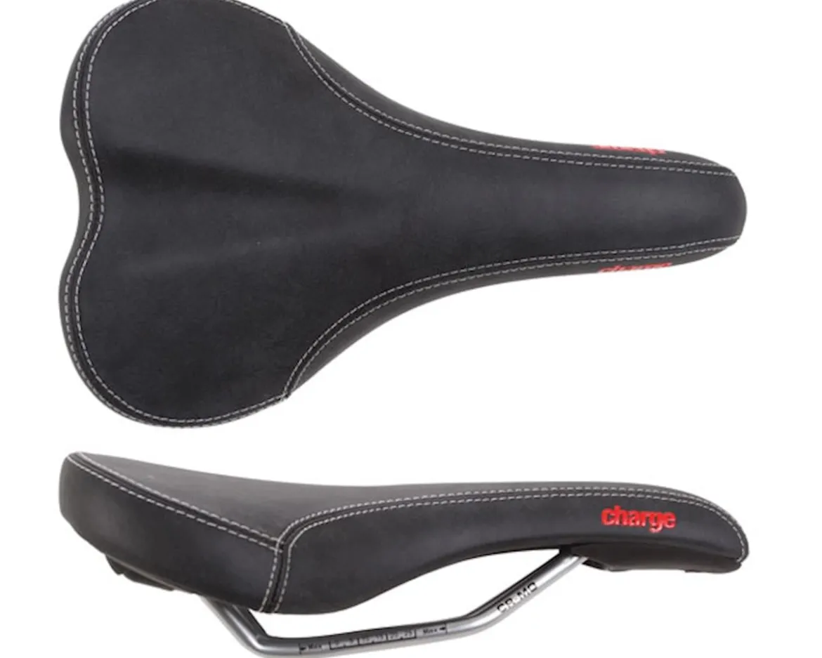Charge Bikes Ladle Women's Saddle (Black) (Chromoly Rails) (145mm)