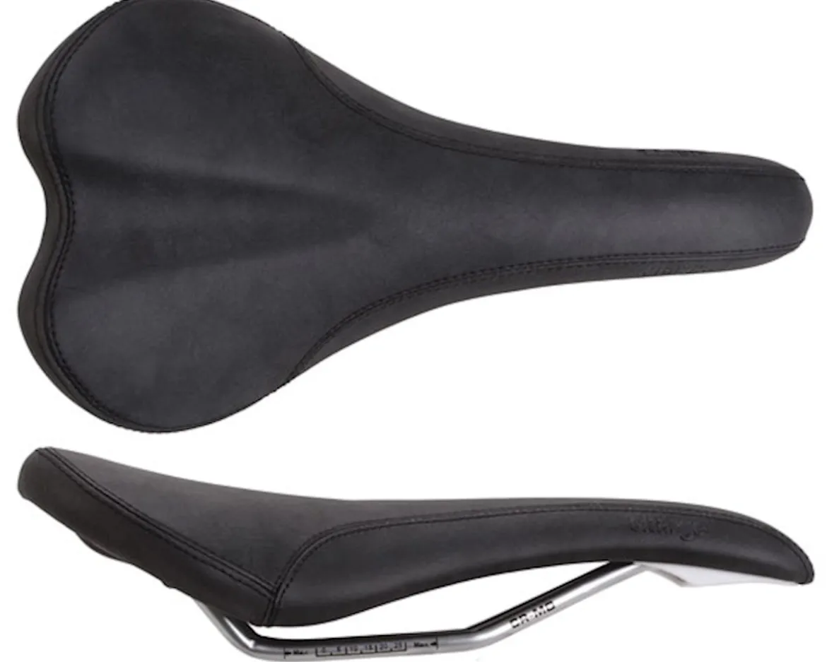 Charge Bikes Spoon Saddle (Black) (Chromoly Rails) (140mm)
