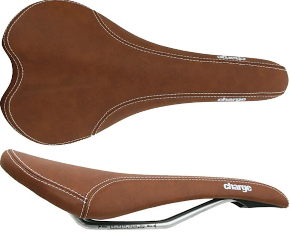 Charge Bikes Spoon Saddle (Brown) (Chromoly Rails) (140mm)