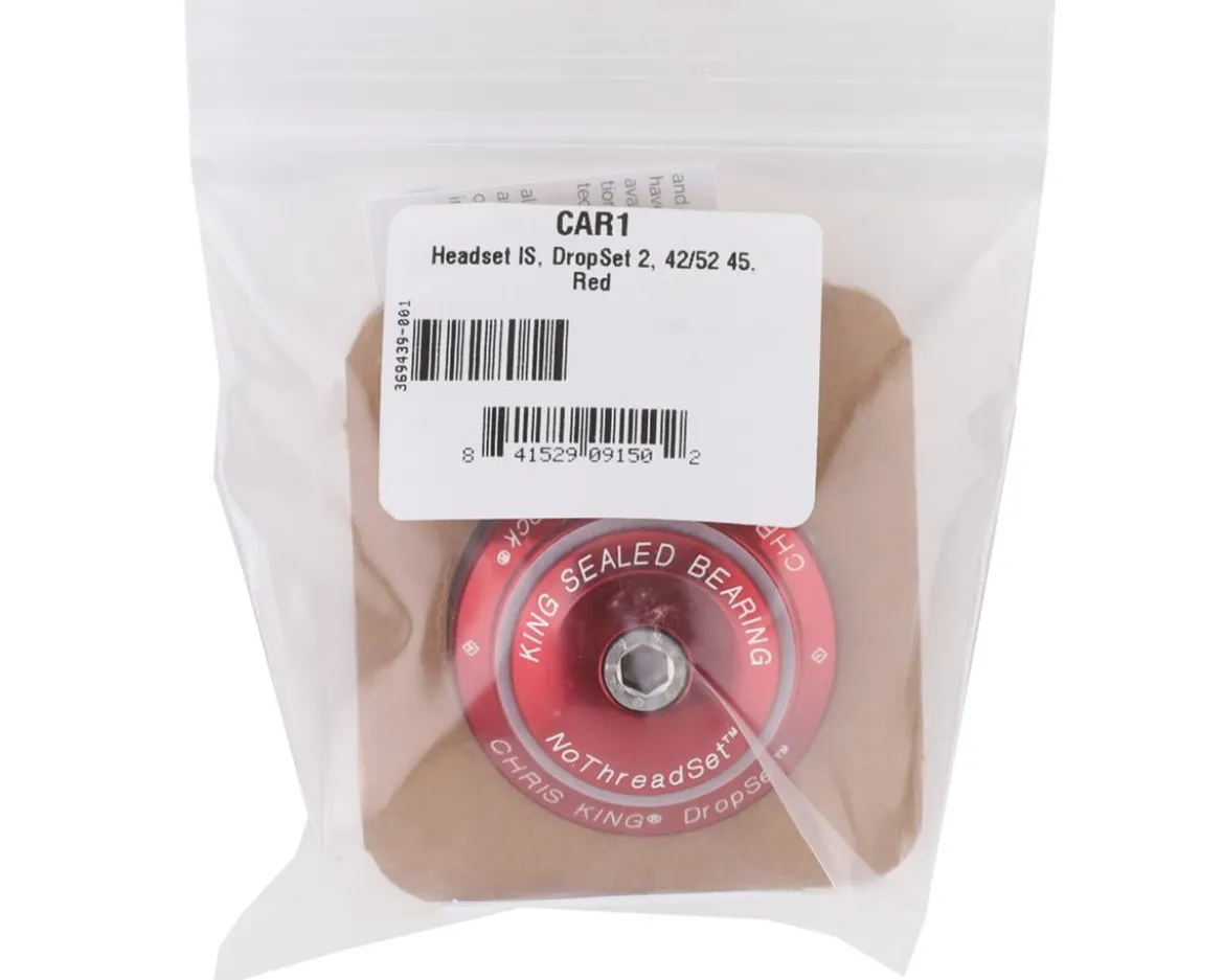 Chris King DropSet 2 Headset (Red) (1-1/8" to 1-1/2") (45°) (IS42/28.6) (IS52/40)