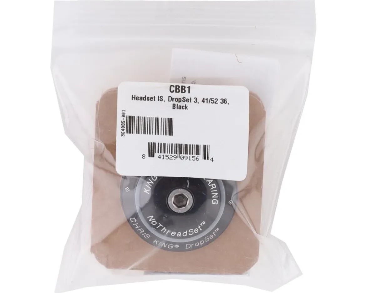 Chris King DropSet 3 Headset (Black) (1-1/8" to 1-1/2") (36°) (IS41/28.6) (IS52/40)