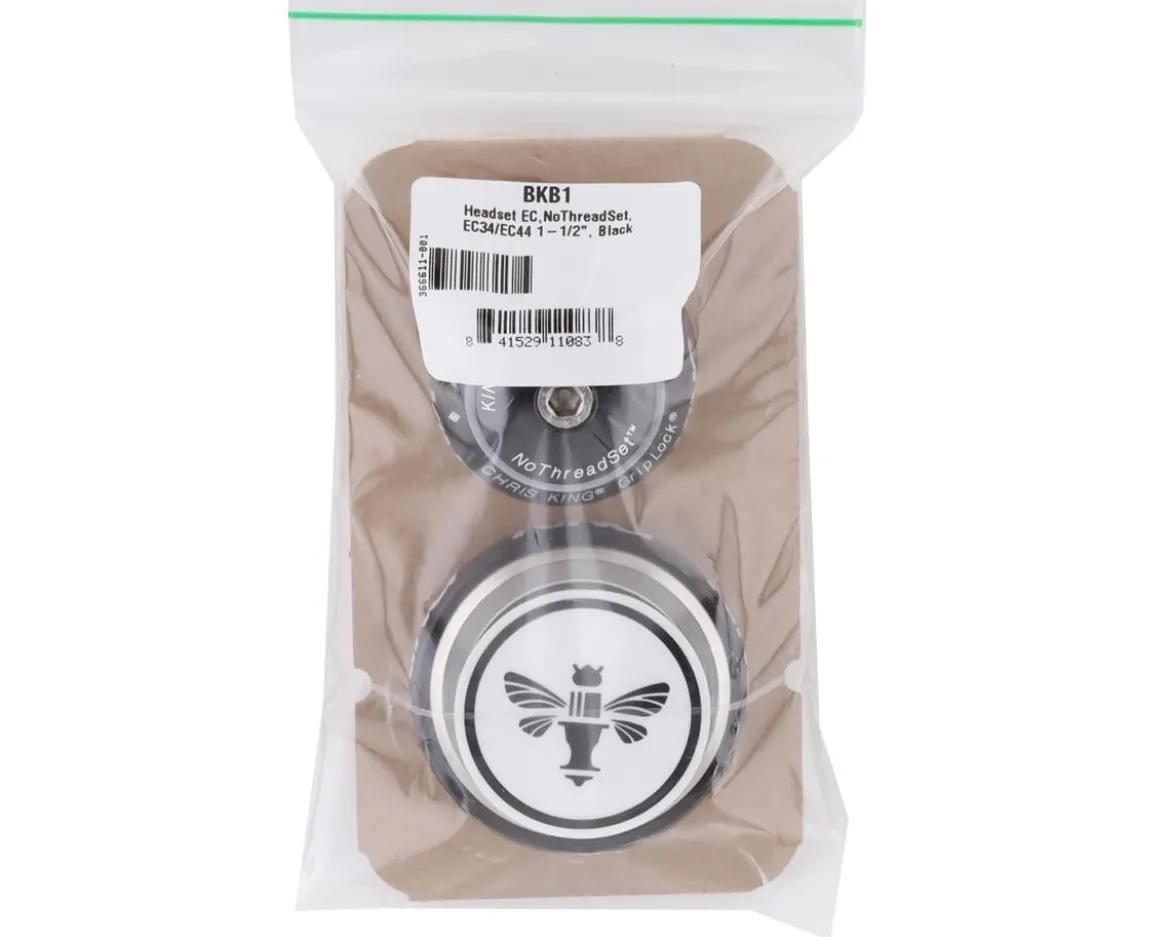 Chris King NoThreadSet Tapered Headset (Black) (1-1/8" to 1-1/2") (EC34/28.6) (EC44/40)