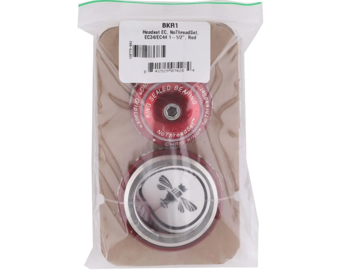 Chris King NoThreadSet Tapered Headset (Red) (1-1/8" to 1-1/2") (EC34/28.6) (EC44/40)