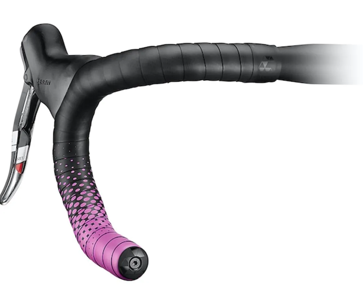 Ciclovation Advanced Leather Touch Handlebar Tape (Fusion Dot Black/Pink)