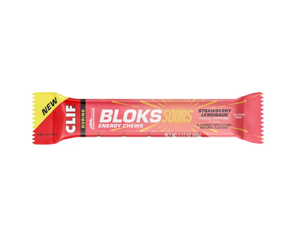 Clif Bar Shot Bloks Energy Chews (Sour Strawberry Lemonade) (18 | 2.1oz Packets) (w/ Caffeine)