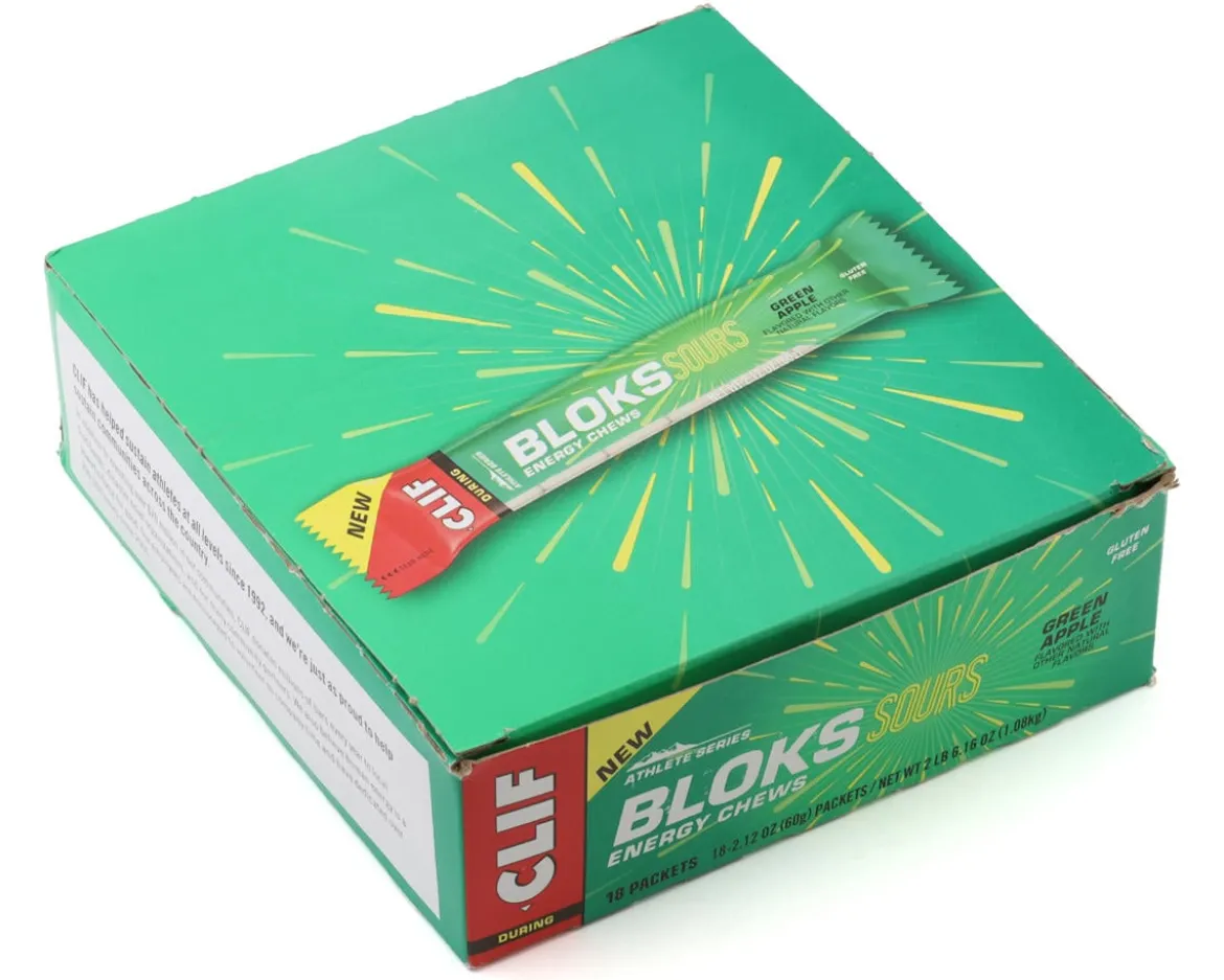 Clif Bar Shot Bloks Energy Chews (Sour Green Apple) (18 | 2.1oz Packets)