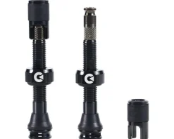 Clik Tubeless Valve Set (Black) (Pair) (40mm)