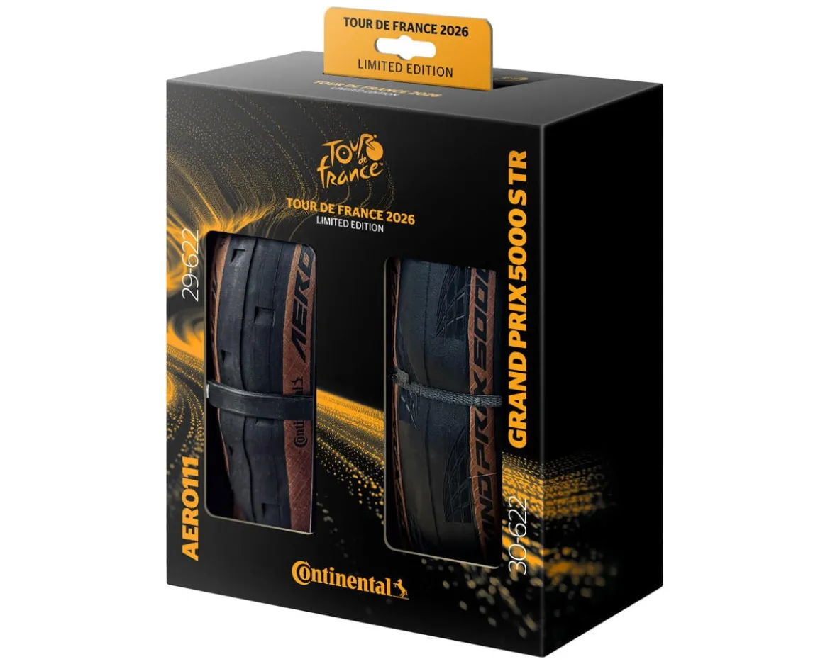 Continental Aero 111/Grand Prix 5000 S TDF Tire Set (Black/Transparent) (700c) (29mm & 30mm)