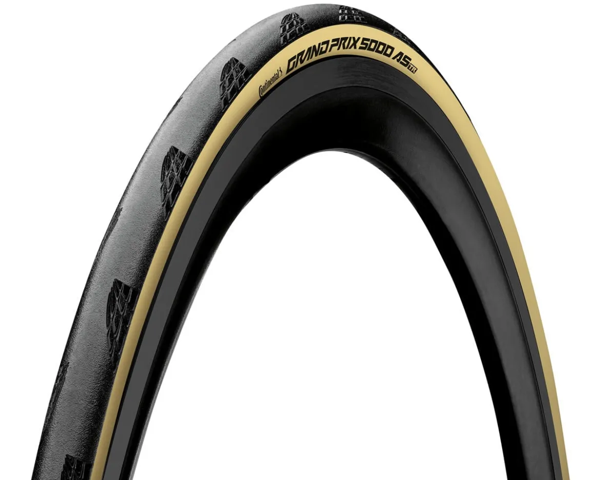 Continental Grand Prix 5000 AS TR Road Tire (Black/Cream Skin) (Tubeless) (All Season) (Folding) (Black Chili/Vectran Breaker)