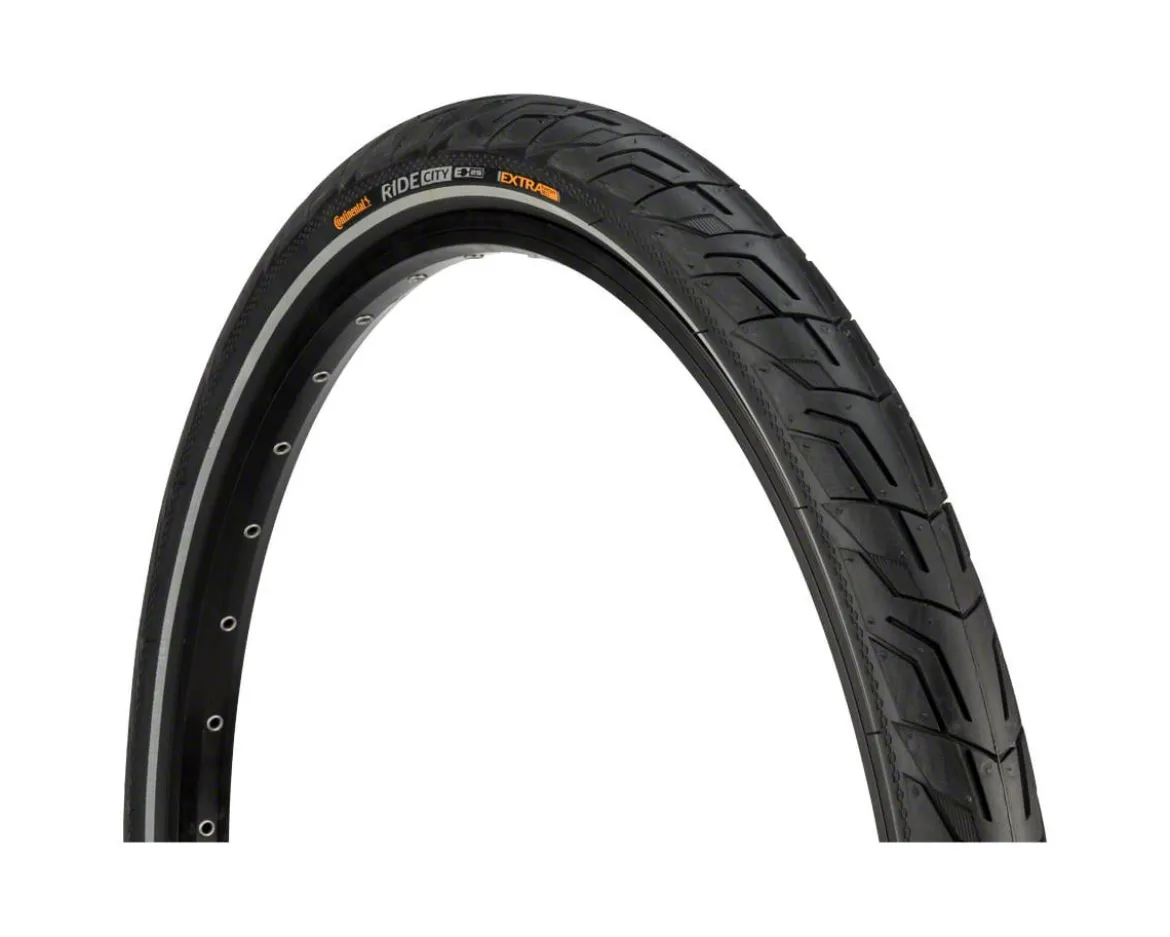 Continental Ride City Tire (Black/Reflex) (700c) (37mm) (Wire) (Extra PunctureBelt) (E25)