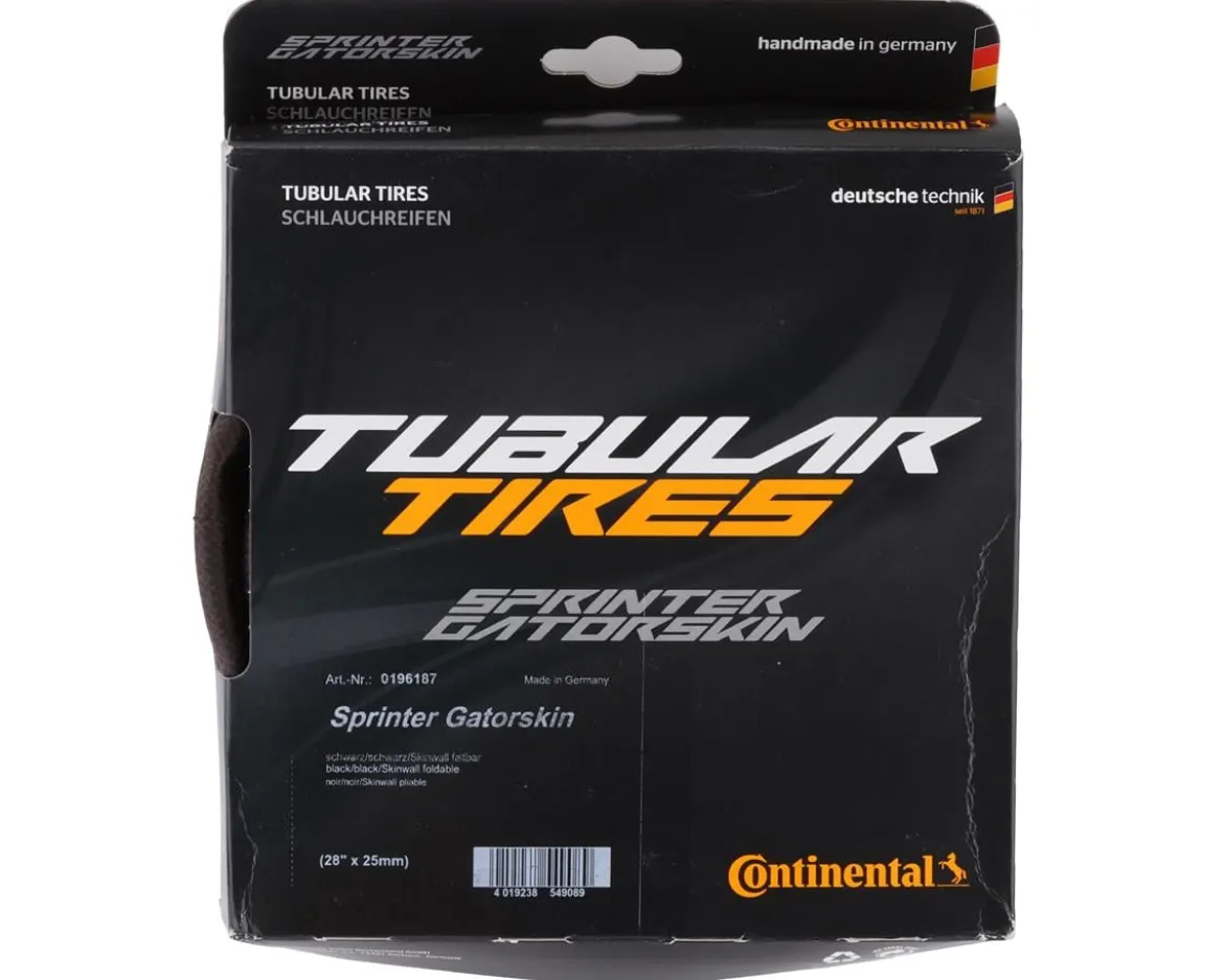 Continental Sprinter Gatorskin Tubular Road Tire (Black) (700c) (25mm) (DuraSkin/SafetySystem Breaker)