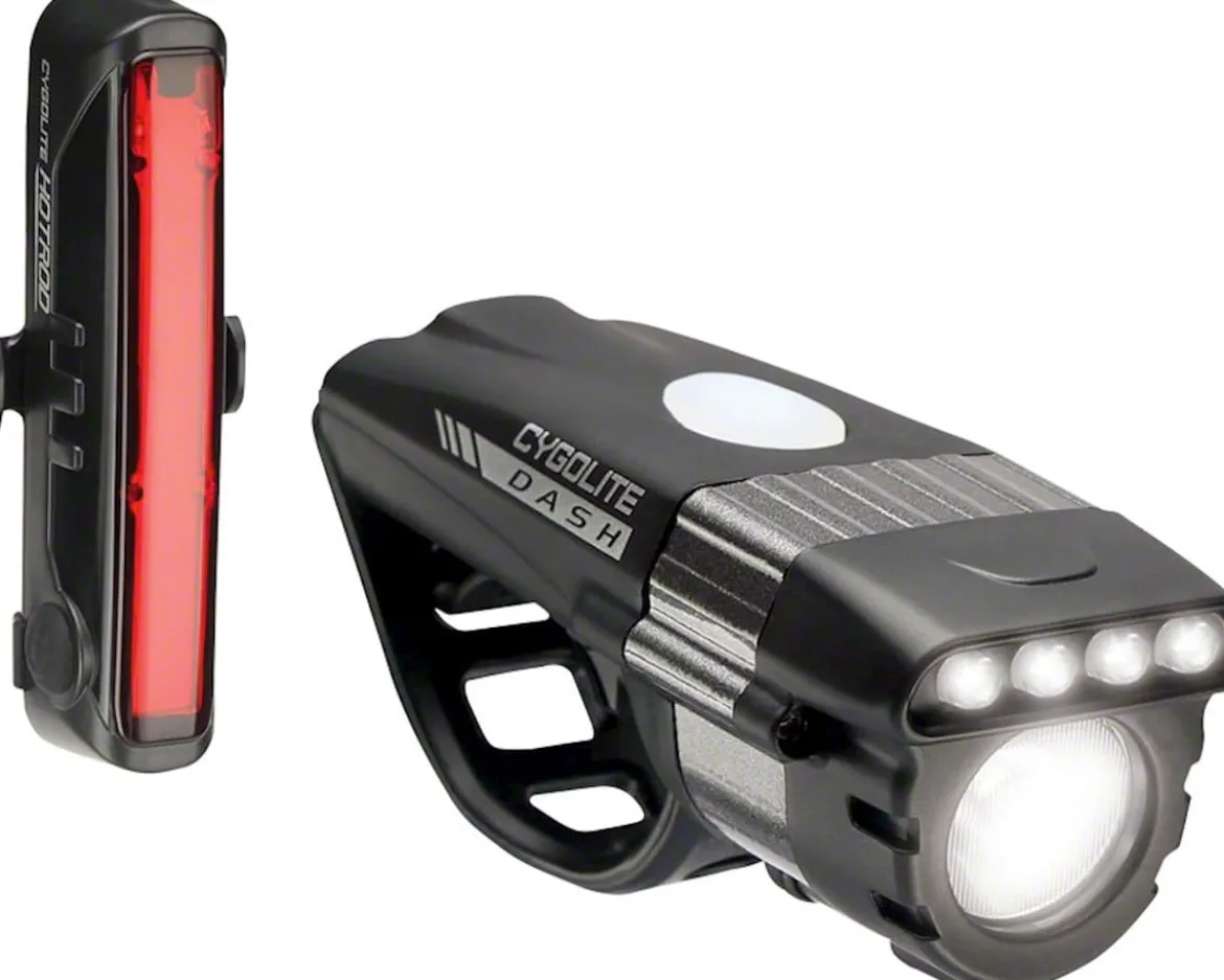 Cygolite Dash Pro 600/Hotrod 50 Headlight & Tail Light Set (Black) (600/50 Lumens)
