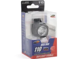 Cygolite Dice Duo 110 Rechargeable Head/Tail Light (Black) (110/30 Lumens)