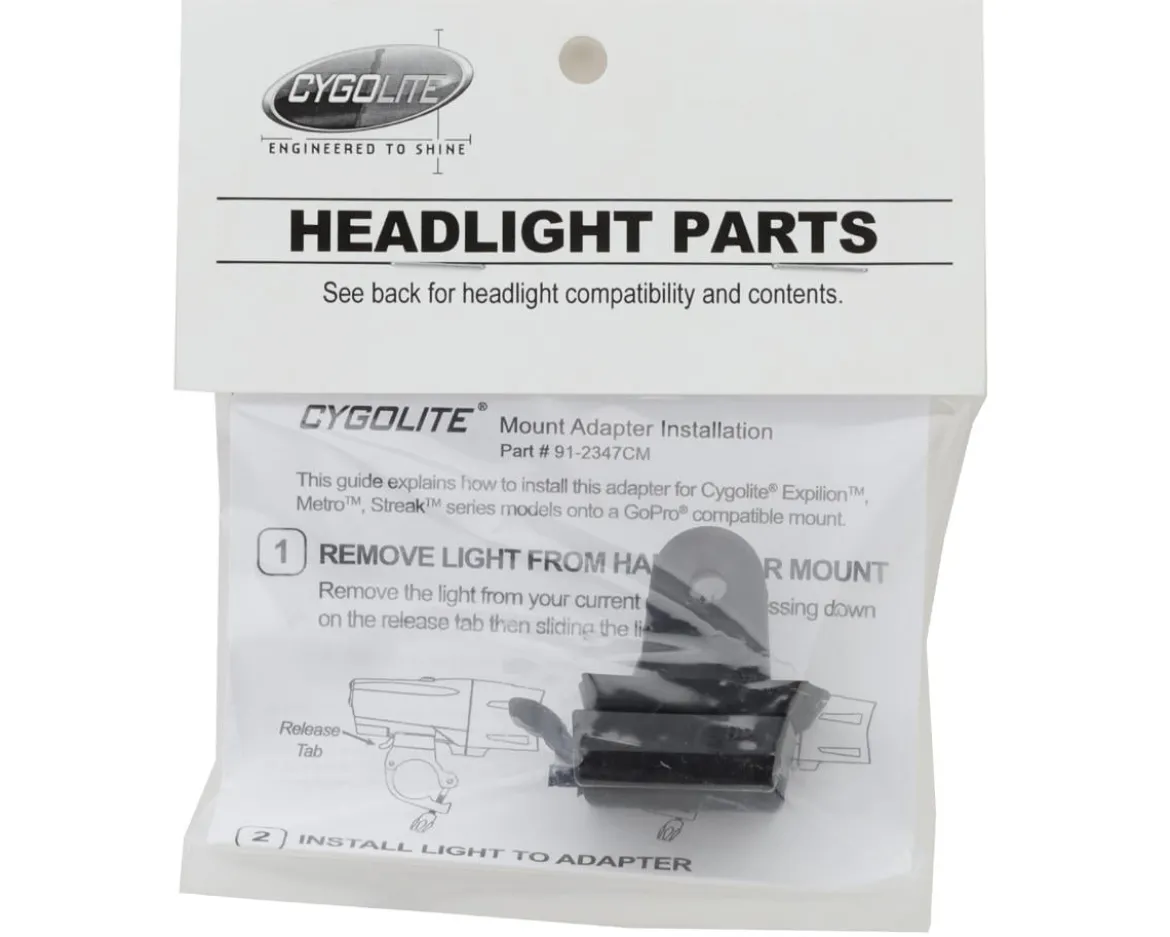 Cygolite GoPro-Style Adapter Mount (Black) (For Cygolite Headlights)