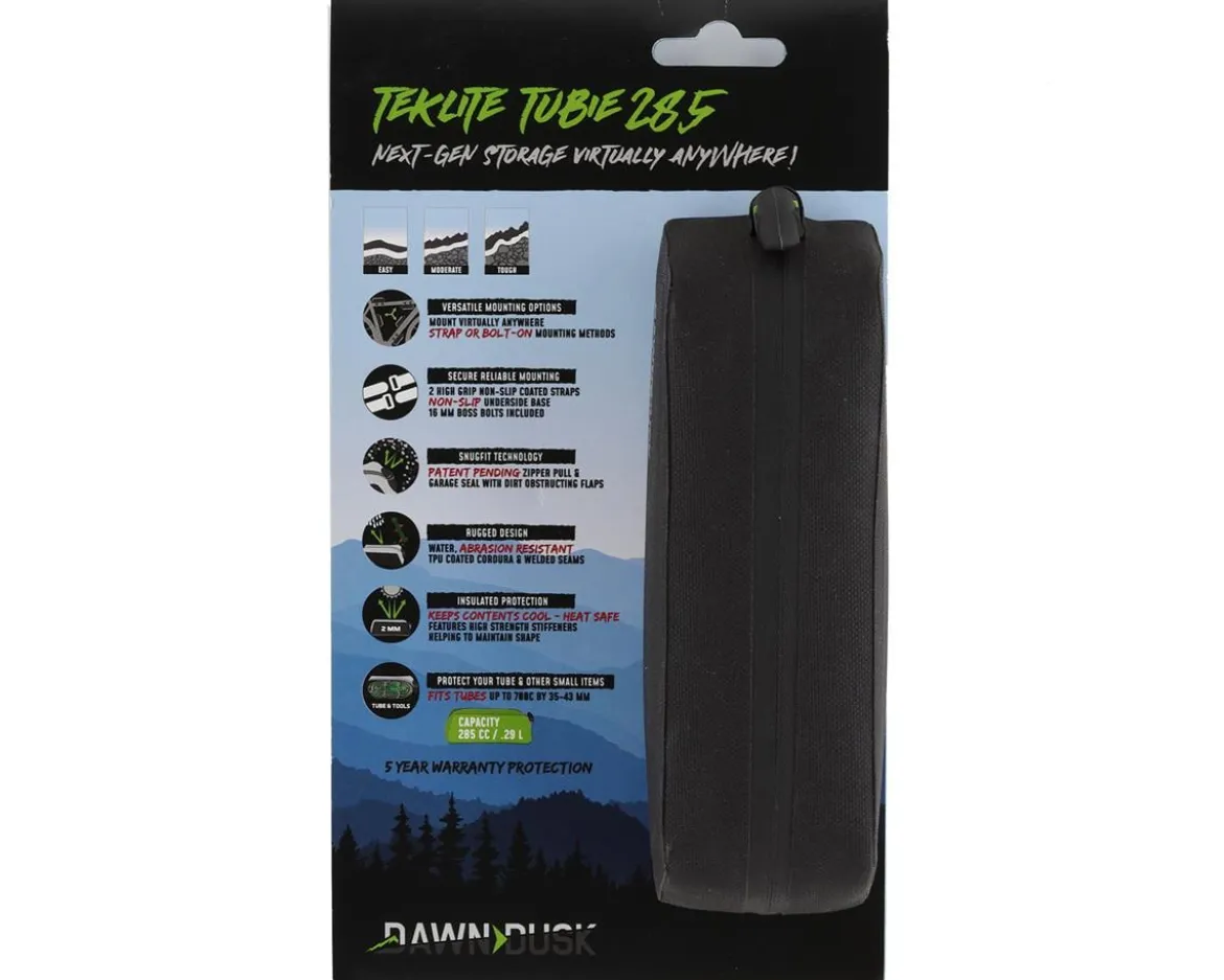 Dawn to Dusk Teklite Tubie 285 Top Tube Bag (Black) (0.29L)
