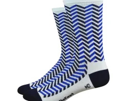 DeFeet Aireator 6" Barnstormer Vibe Socks (White/Navy Blue) (M)