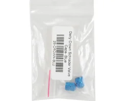Deity Crown Schrader Valve Caps (Blue) (Pair)