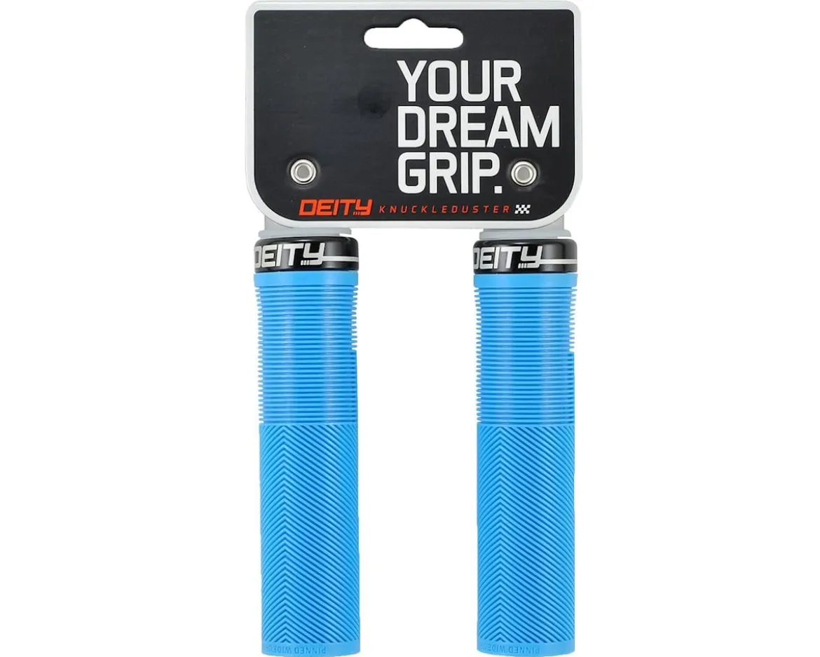 Deity Knuckleduster Lock-On Grips (Blue) (132mm)