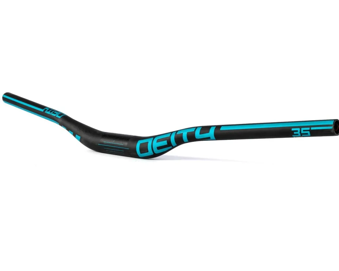 Deity Speedway Carbon Riser Handlebar (Turquoise) (35mm) (30mm Rise) (810mm) (5/9° Sweep)
