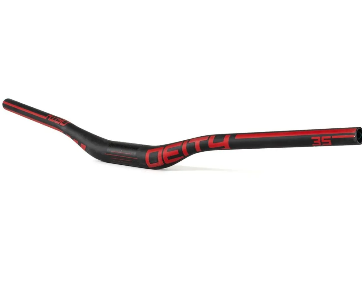 Deity Speedway Carbon Riser Handlebar (Red) (35mm) (30mm Rise) (810mm) (5/9° Sweep)