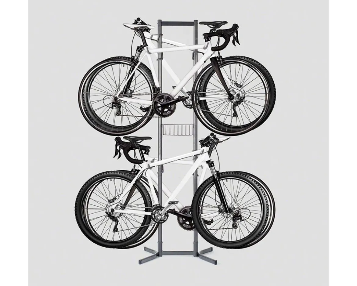 Delta Freestanding Bike Rack (Silver) (4 Bikes)