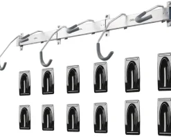 Delta Heavy Duty Rail Bike Rack (Silver) (6 Bikes)