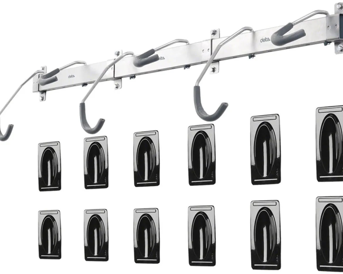 Delta Heavy Duty Rail Bike Rack (Silver) (6 Bikes)