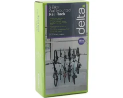 Delta Heavy Duty Rail Bike Rack (Silver) (6 Bikes)
