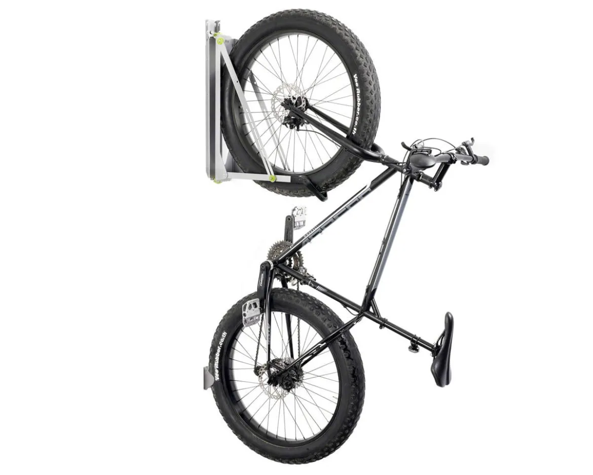 Delta Pivot Wall Storage Bike Rack (Silver) (w/ Wheel Tray) (1 Bike)