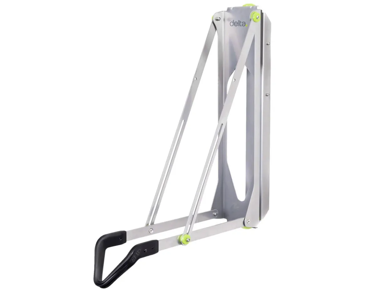 Delta Pivot Wall Storage Bike Rack (Silver) (w/ Wheel Tray) (1 Bike)