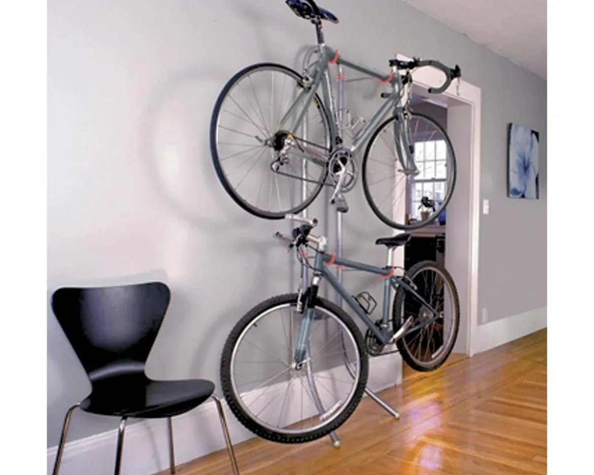 Delta Two Bike Gravity Stand/Rack (Silver) (2 Bikes)