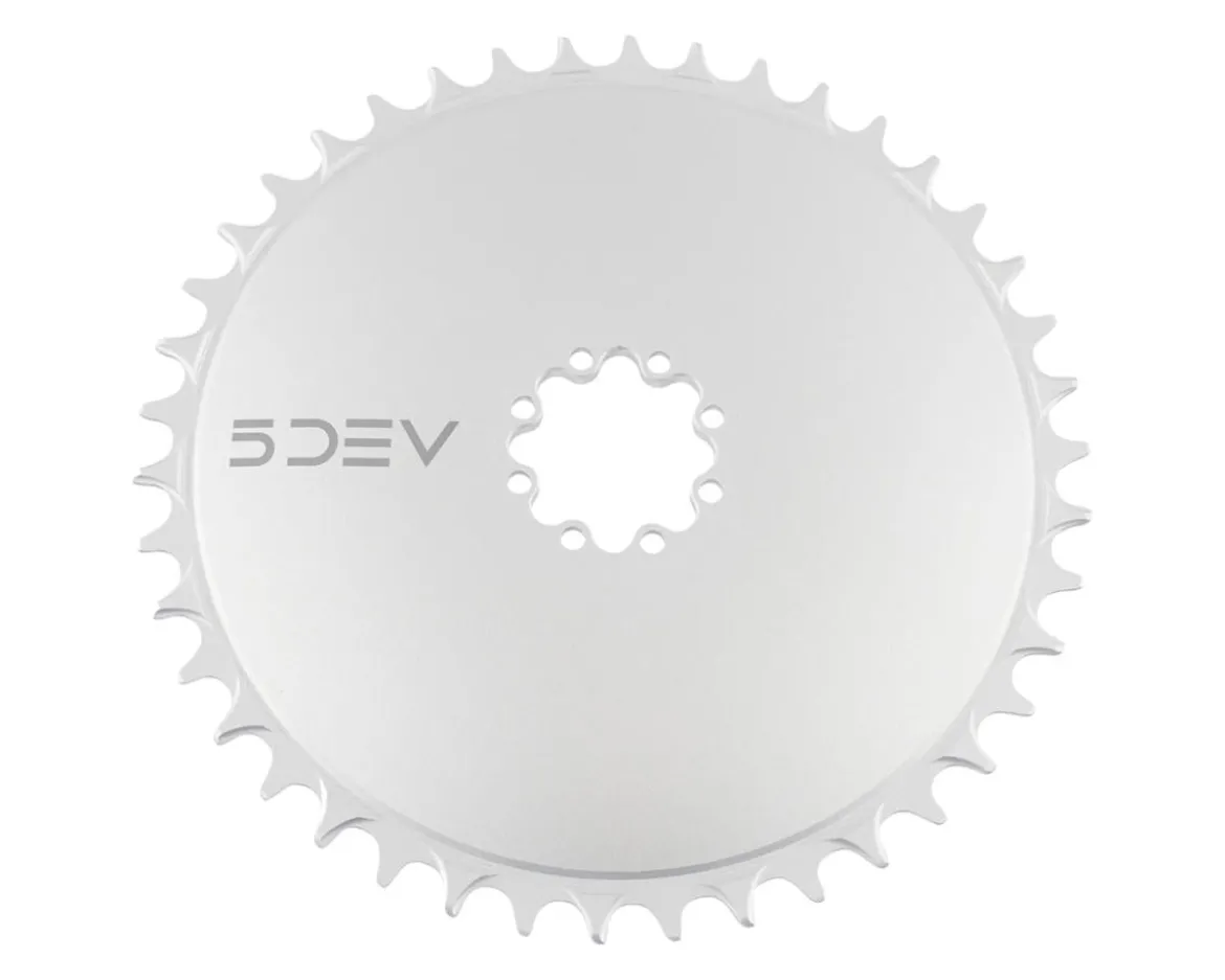 5Dev Aluminum Aero Road Chainring (Raw) (8-Bolt SRAM) (42T)