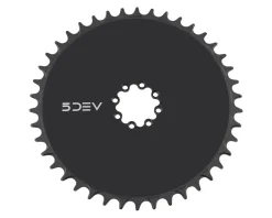 5Dev Aluminum Aero Road Chainring (Black) (8-Bolt SRAM) (42T)