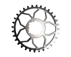 5Dev Titanium 3-Bolt Chainring (Raw/Silver) (3mm Offset) (30T)