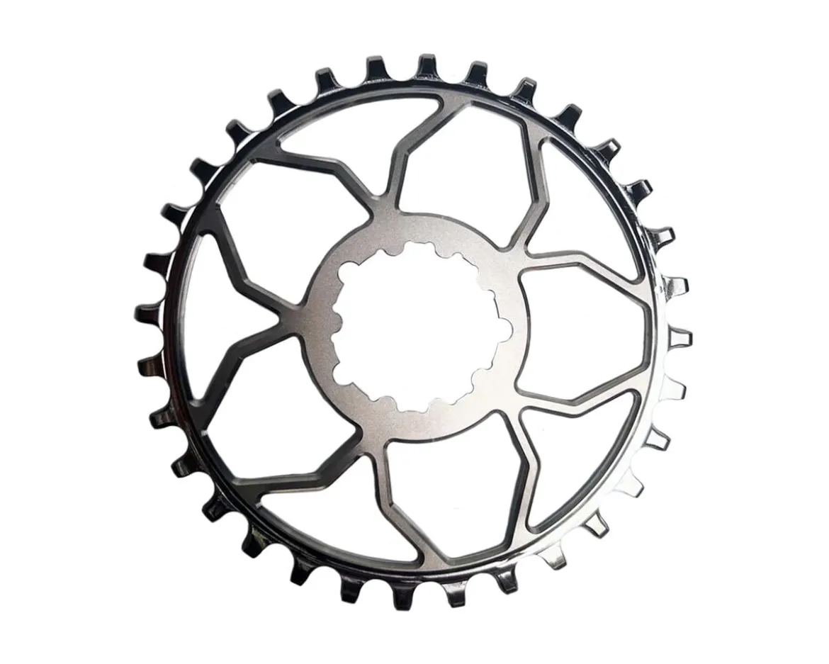 5Dev Titanium 3-Bolt Chainring (Raw/Silver) (3mm Offset) (30T)